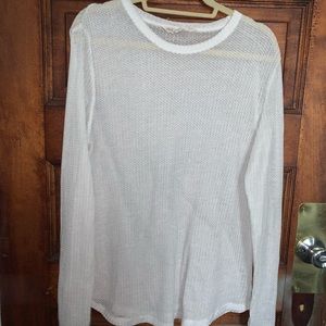 white waffle shirt